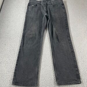 Rocawear Jeans Men's Sz 34 Black 90s Baggy Y2K Classic Fit Straight Denim *Read